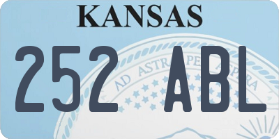 KS license plate 252ABL