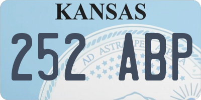 KS license plate 252ABP