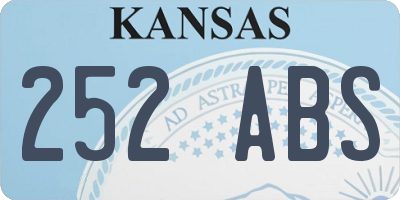 KS license plate 252ABS