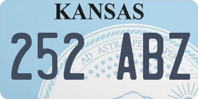 KS license plate 252ABZ