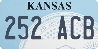 KS license plate 252ACB