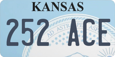 KS license plate 252ACE