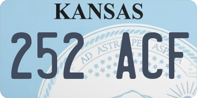 KS license plate 252ACF