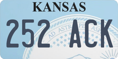 KS license plate 252ACK