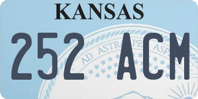 KS license plate 252ACM