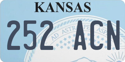 KS license plate 252ACN