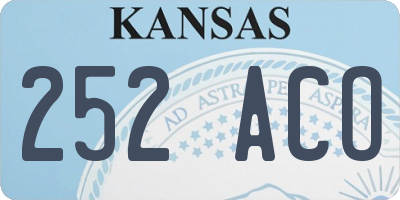 KS license plate 252ACO
