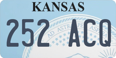 KS license plate 252ACQ