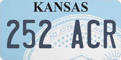 KS license plate 252ACR