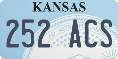 KS license plate 252ACS