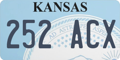 KS license plate 252ACX