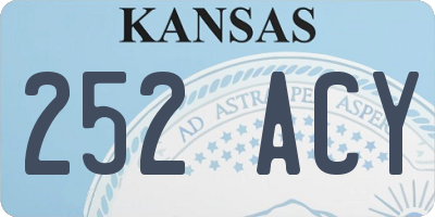 KS license plate 252ACY