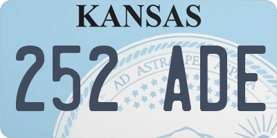 KS license plate 252ADE
