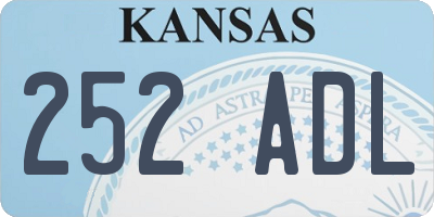 KS license plate 252ADL