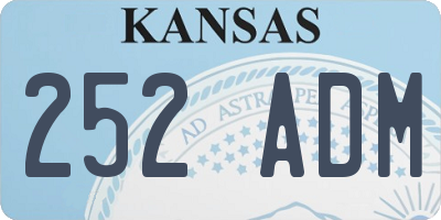 KS license plate 252ADM