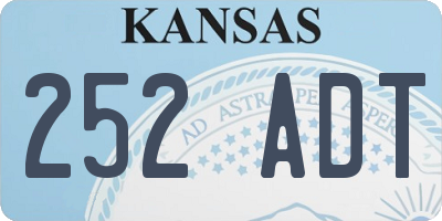 KS license plate 252ADT