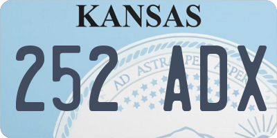 KS license plate 252ADX