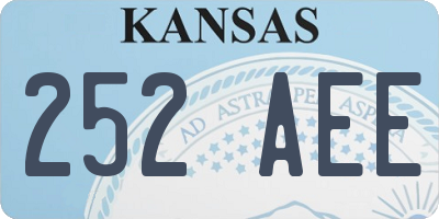 KS license plate 252AEE