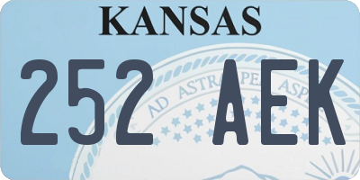 KS license plate 252AEK