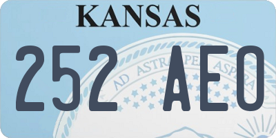 KS license plate 252AEO