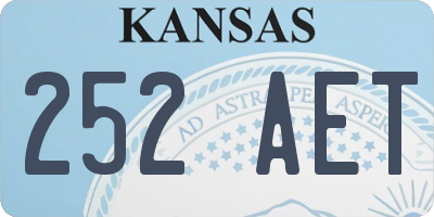 KS license plate 252AET