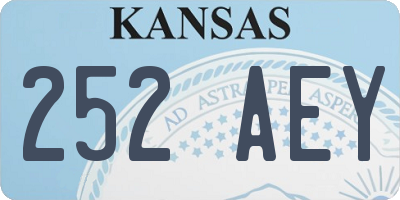KS license plate 252AEY
