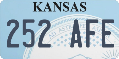 KS license plate 252AFE