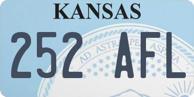 KS license plate 252AFL