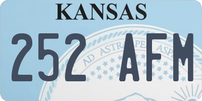 KS license plate 252AFM