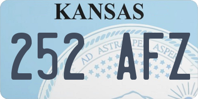 KS license plate 252AFZ