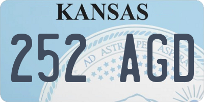 KS license plate 252AGD