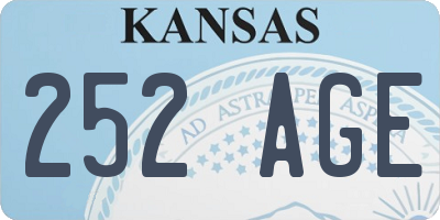 KS license plate 252AGE