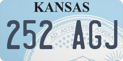 KS license plate 252AGJ