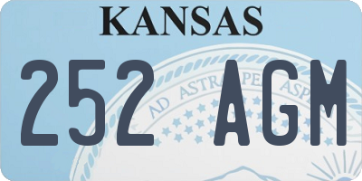 KS license plate 252AGM