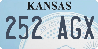 KS license plate 252AGX