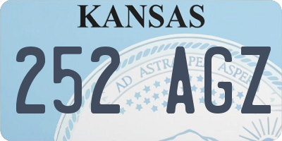 KS license plate 252AGZ