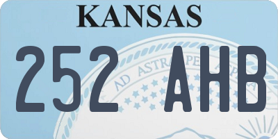 KS license plate 252AHB