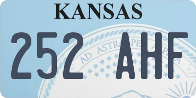 KS license plate 252AHF