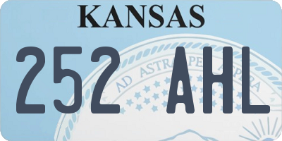 KS license plate 252AHL