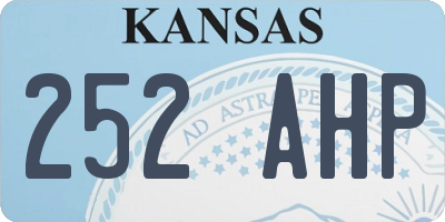 KS license plate 252AHP