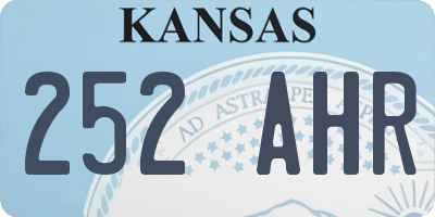 KS license plate 252AHR