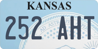 KS license plate 252AHT