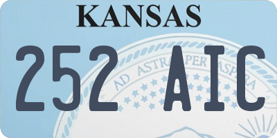 KS license plate 252AIC