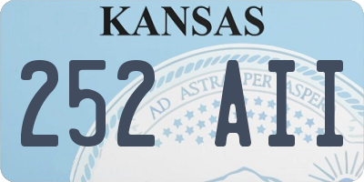 KS license plate 252AII