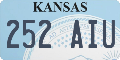 KS license plate 252AIU