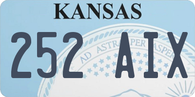 KS license plate 252AIX