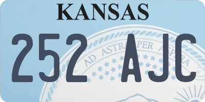 KS license plate 252AJC