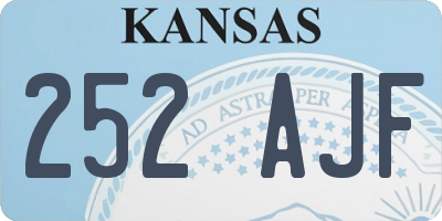 KS license plate 252AJF