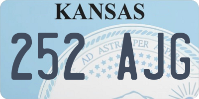 KS license plate 252AJG