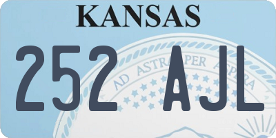 KS license plate 252AJL
